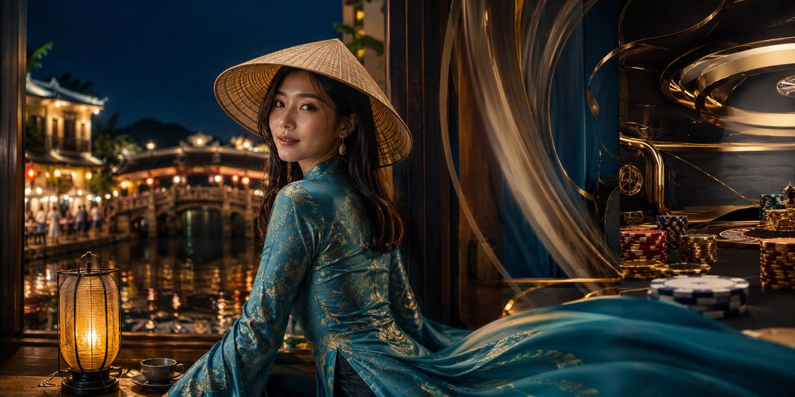 Không khí cá cược và giải trí trực tuyến đậm bản sắc Hội An với áo dài